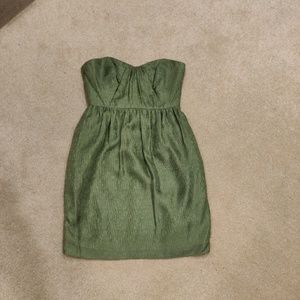 Shoshanna Green Strapless Dress